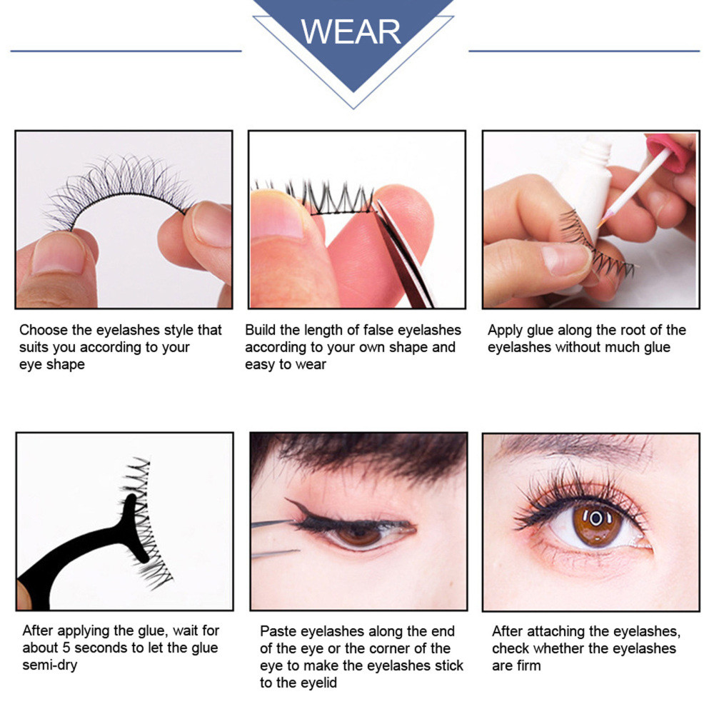 8 Pairs Super Curl Simulation False Eyelash Lightweight Thick Fluffy Multi-level