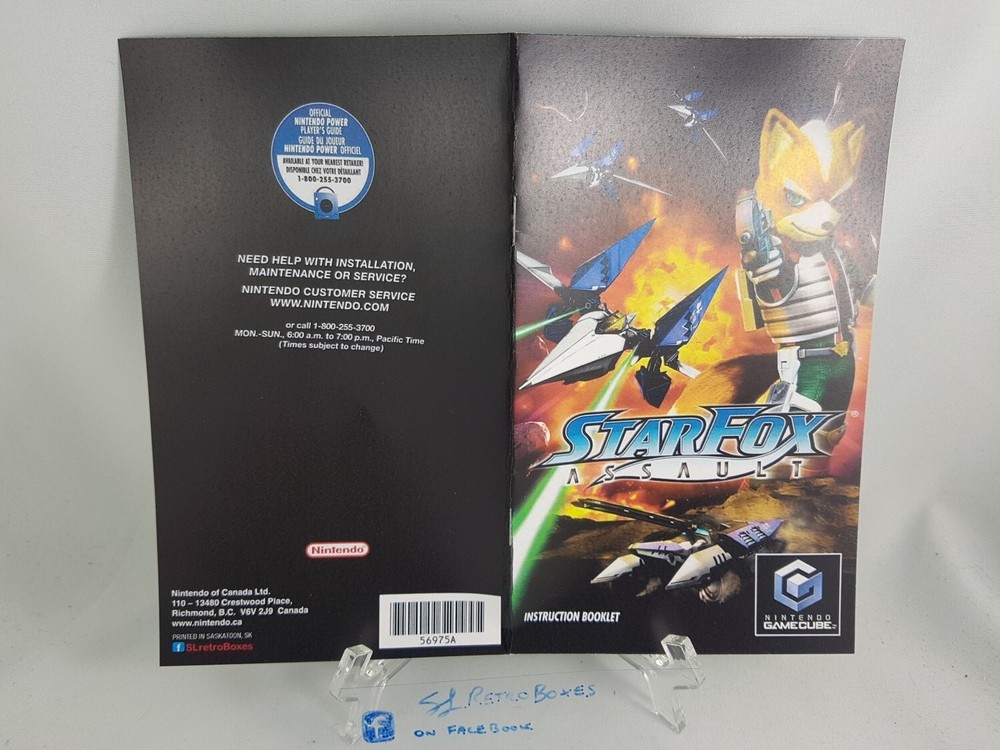 MANUAL GCN - STAR FOX ASSAULT Gamecube 'Replacement' Instruction Booklet READ