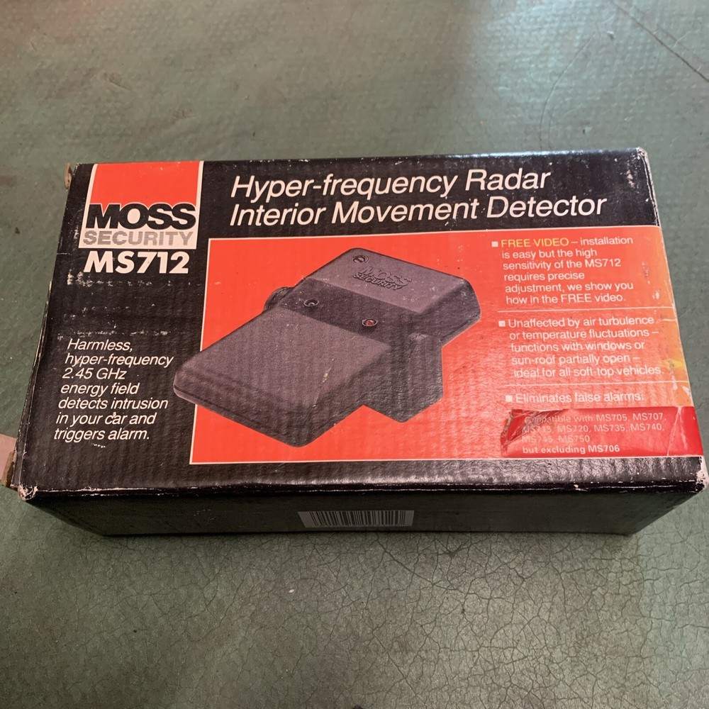 Moss Security Ms712 Hyper Frequency Radar Interior Movement Detector Nos