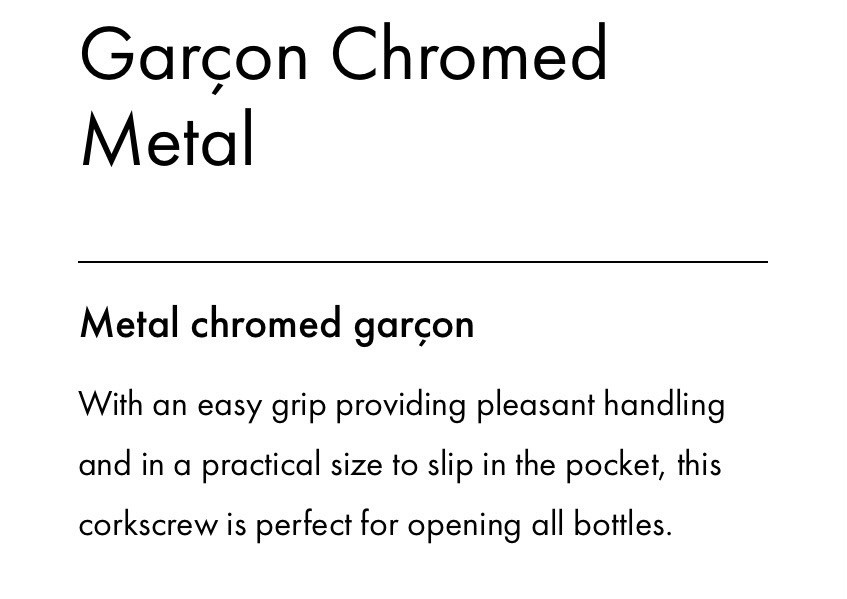 Garçon Wine Opener
