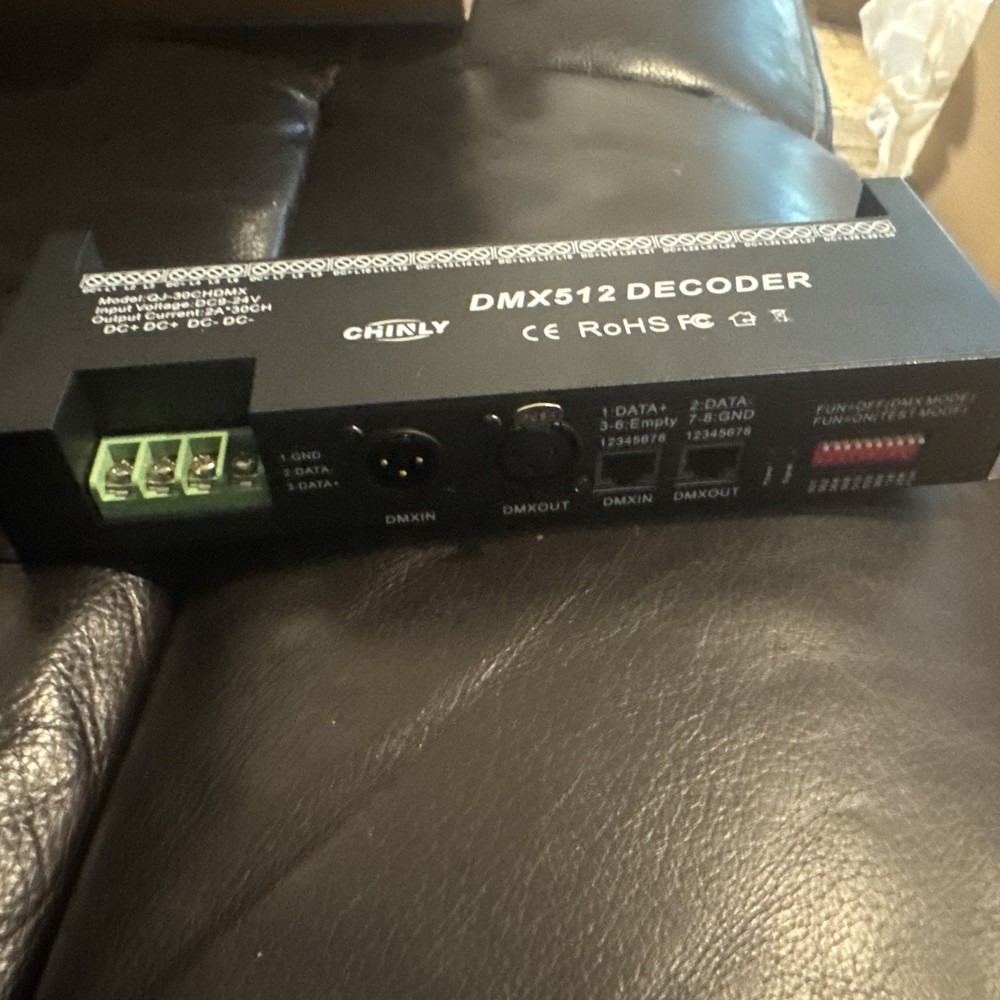 AMKI DMX 512 LED Decoder Controller for RGB Tape Strip Light Dimmer Driver