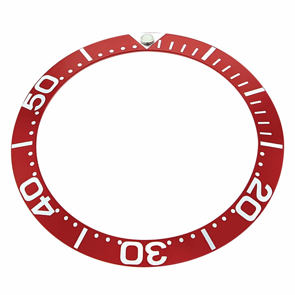 REPLACEMENT BEZEL INSERT RED FULL SIZE LARGE NUMBERS 38.10MM 30.50MM