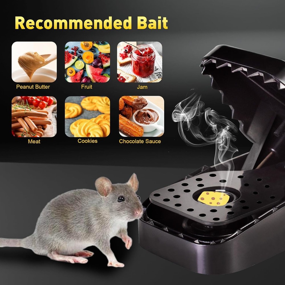 Durable ABS Mouse Traps - 12 Quick-Set Traps for Effective Home Pest Control