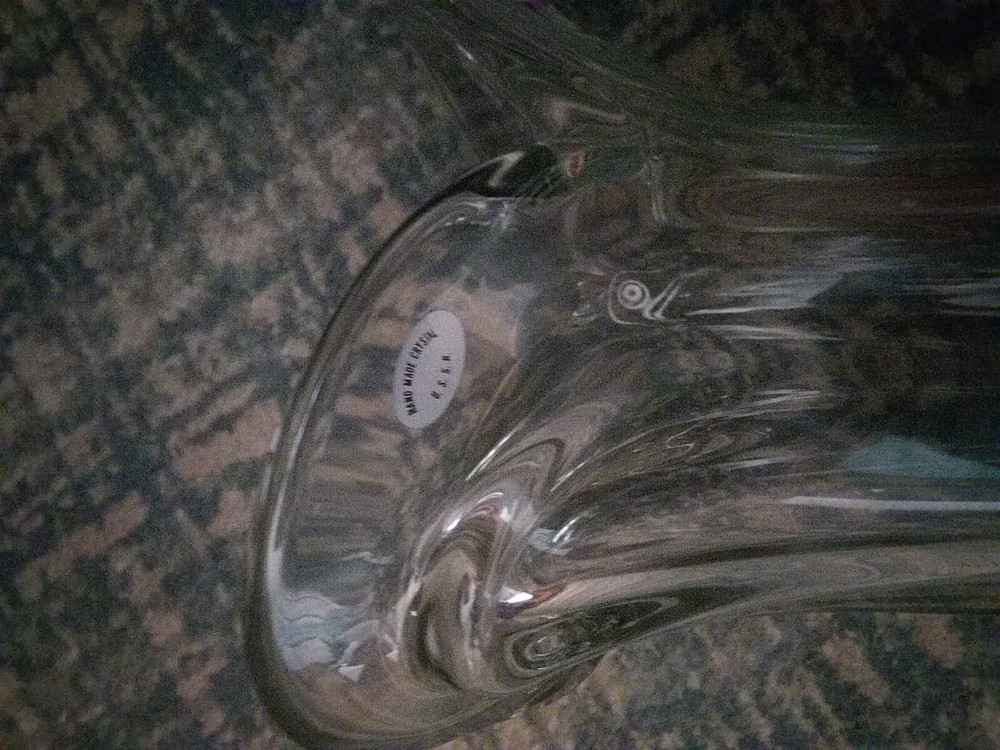 Vintage Handmade Crystal Vase From USSR