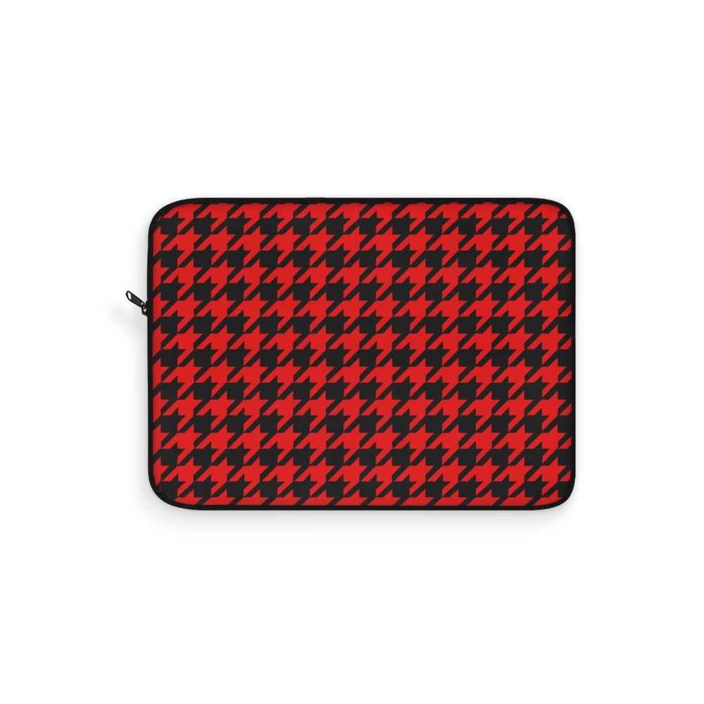 Red Houndstooth Laptop Sleeve