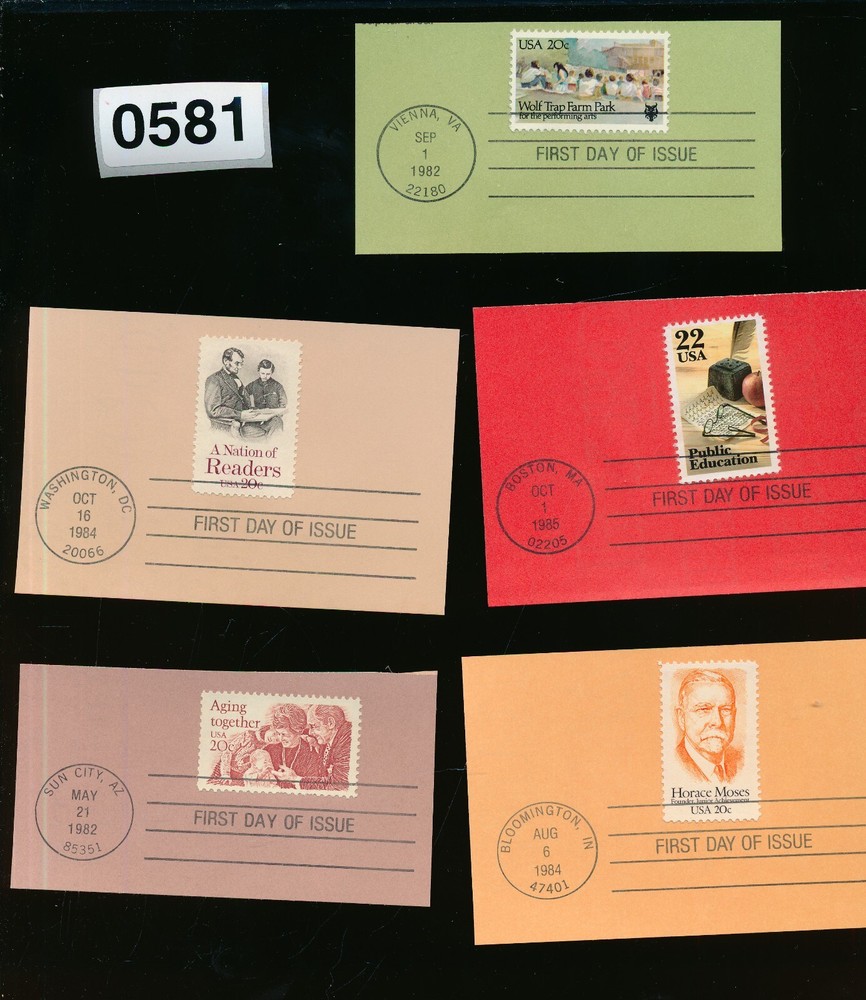 U.S. COMMEMORATIVES  - - 1ST DAY - 10 items - #0581