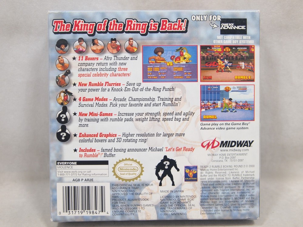 Ready 2 Rumble Boxing Round 2 (Game Boy Advance | GBA) Authentic BOX ONLY