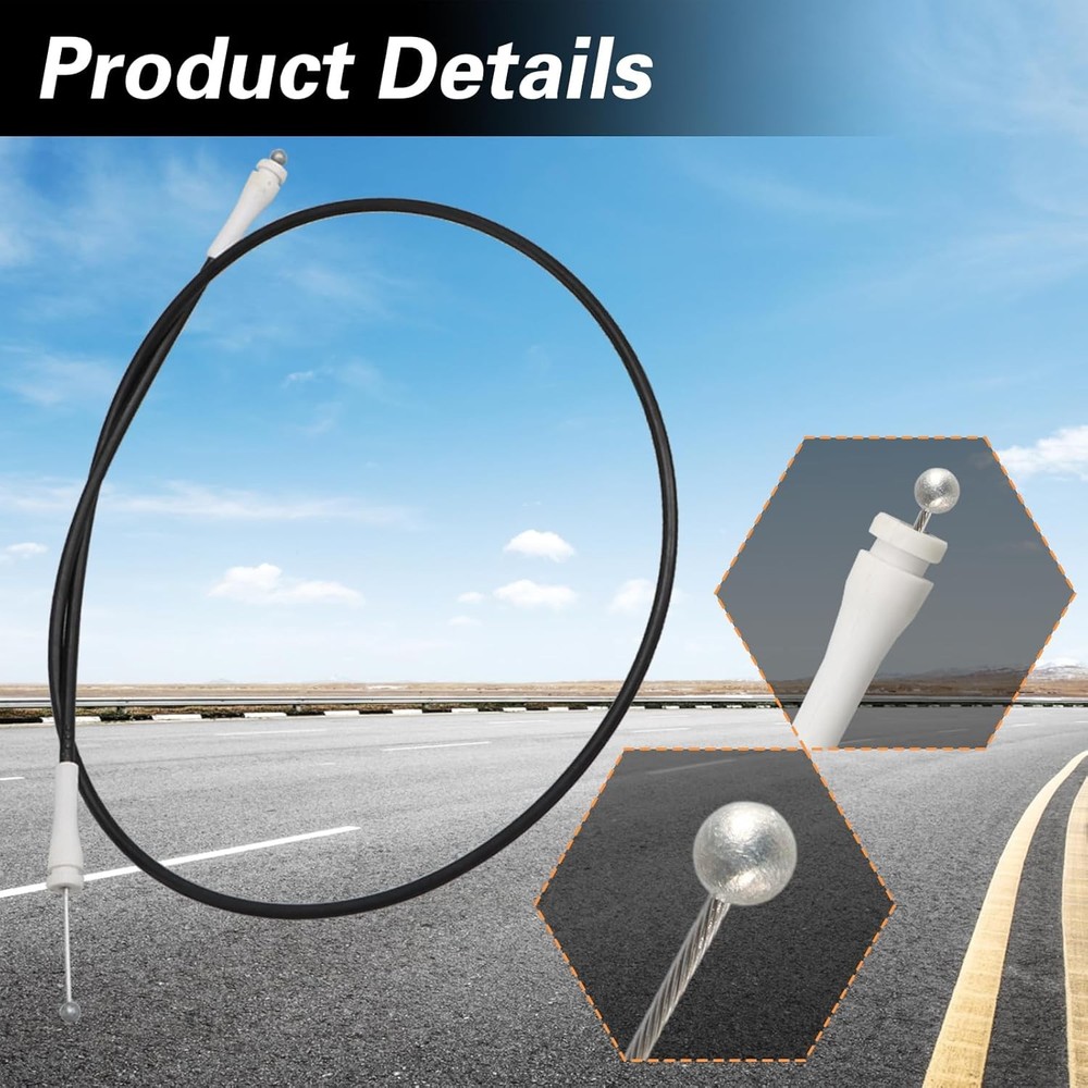 Right Side Left Cargo Door Upper & Lower Latch Release Cable Compatible with For