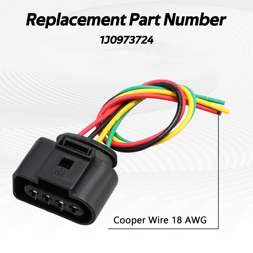 FUSCH 4PCS Ignition Coil Connector Pigtail Wire Harness Compatible with AUDI...