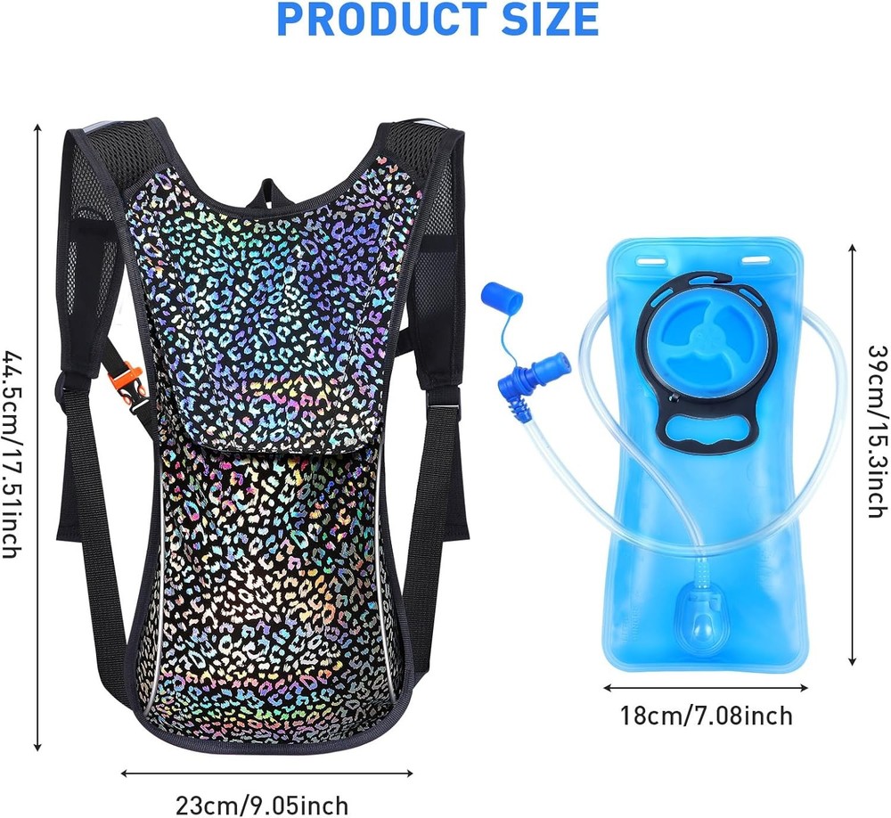 Rave Hydration Pack, Hydration Backpack with 2L Hydration Bladder, Festival Esse