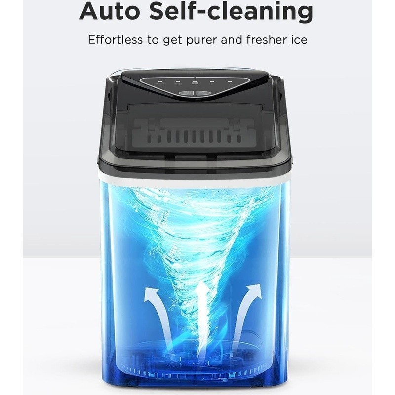 Self-Cleaning Ice Maker Rapid Ice Production Quiet Operation Customizable Sizes