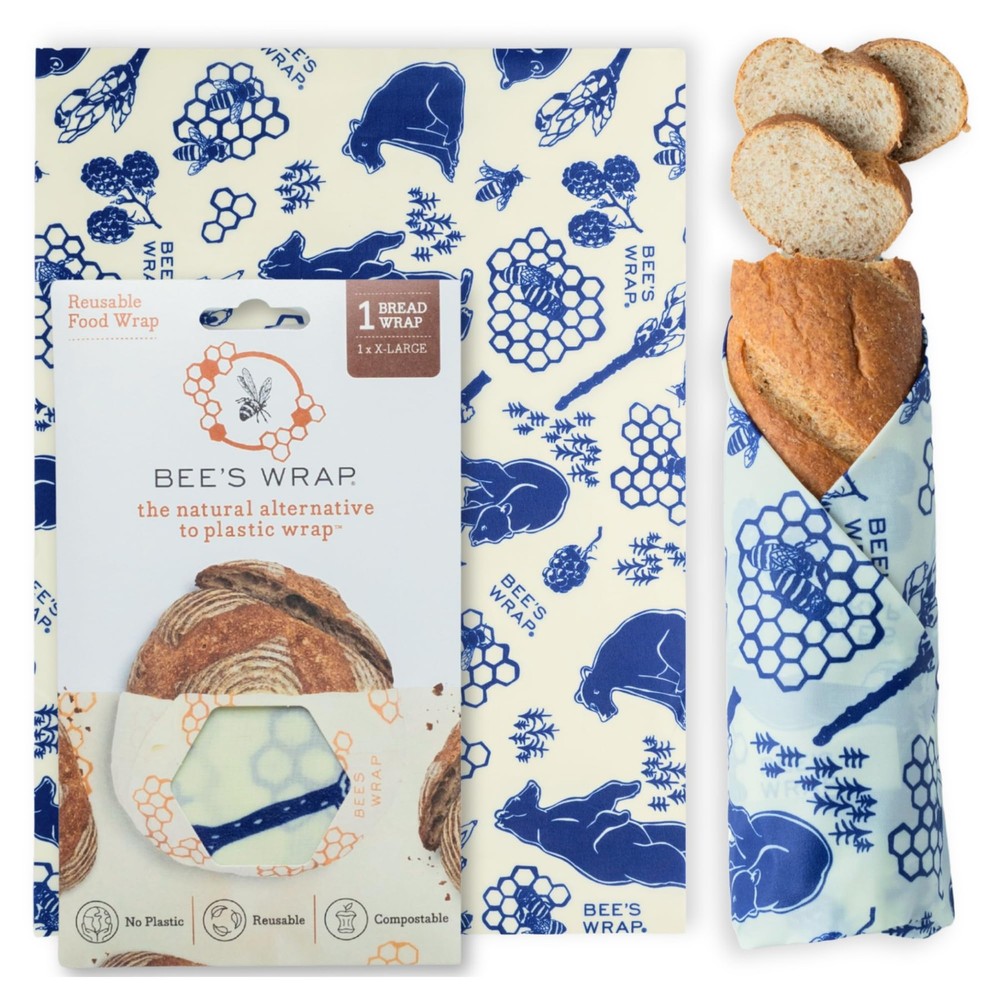 Bee's Wrap Beeswax Wraps for Bread  Beeswax Bread Wrap for Sourdough & Bread ...