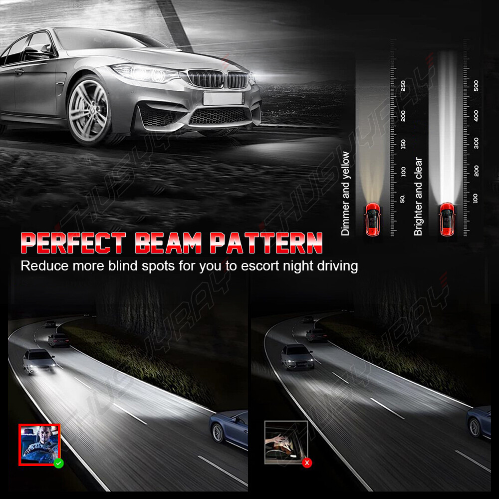 For Chevrolet Caprice 1991-1996 6000K 2X Front LED Headlight Bulbs High-Low Beam