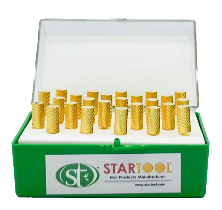 Startool Acrylic Nail Drill 3/32" STM Medium Gold *( 6 Pieces)