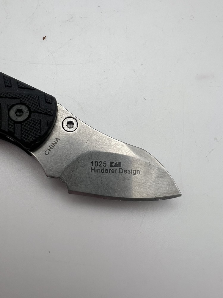 Kershaw 1025 Cinder Hinderer Design Folding Knife Black Handle Pocket Tool EDC
