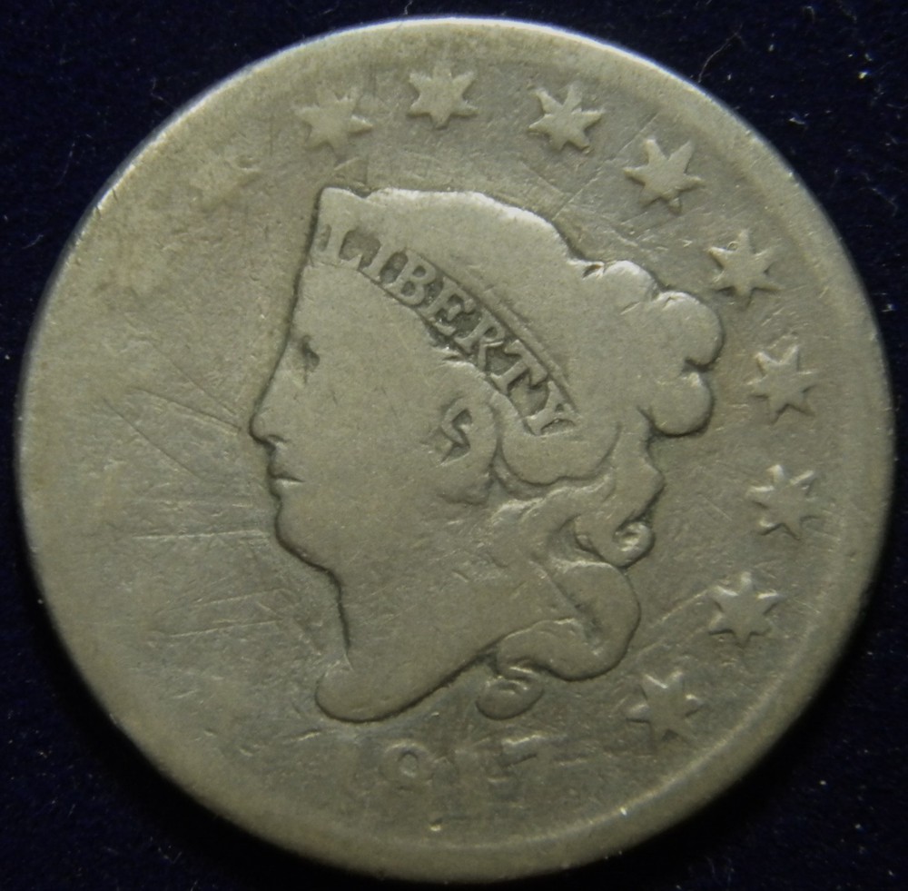 1817 MATRON CORONET HEAD LARGE CENT SMALL DATE, GOOD PLUS GRADE