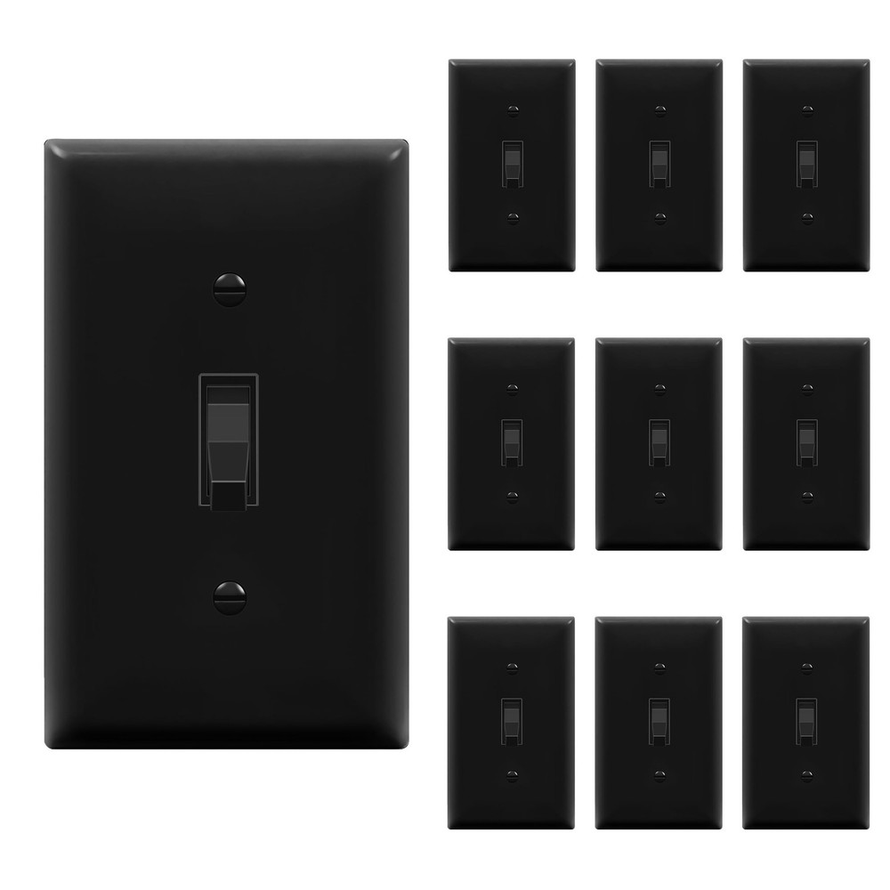 TG 3-Way Toggle Light Switch with Wall Plate, 15 Amp Electrical Wall Switch, ...