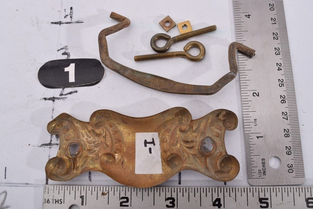 Salvaged Antique Variations - 19th Century Pressed Metal Bail Pull(s) & Hardware