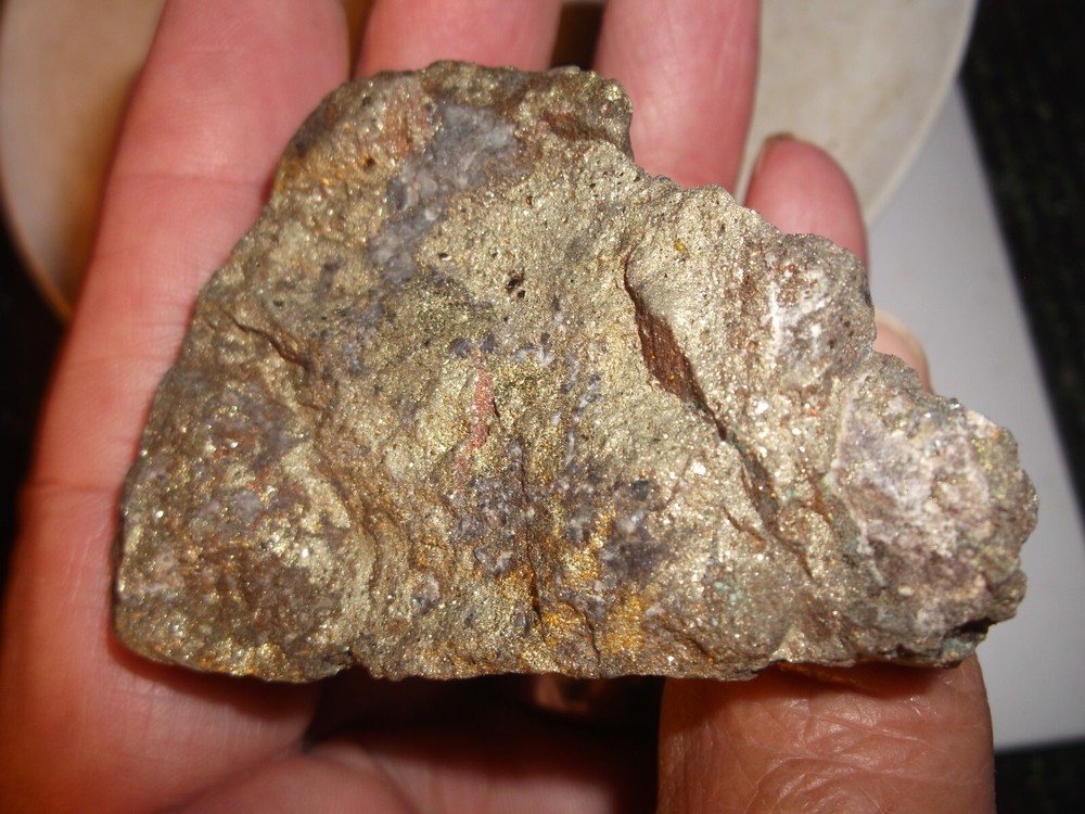 gold silver copper ore, 128 grams samples ,ore high grade .