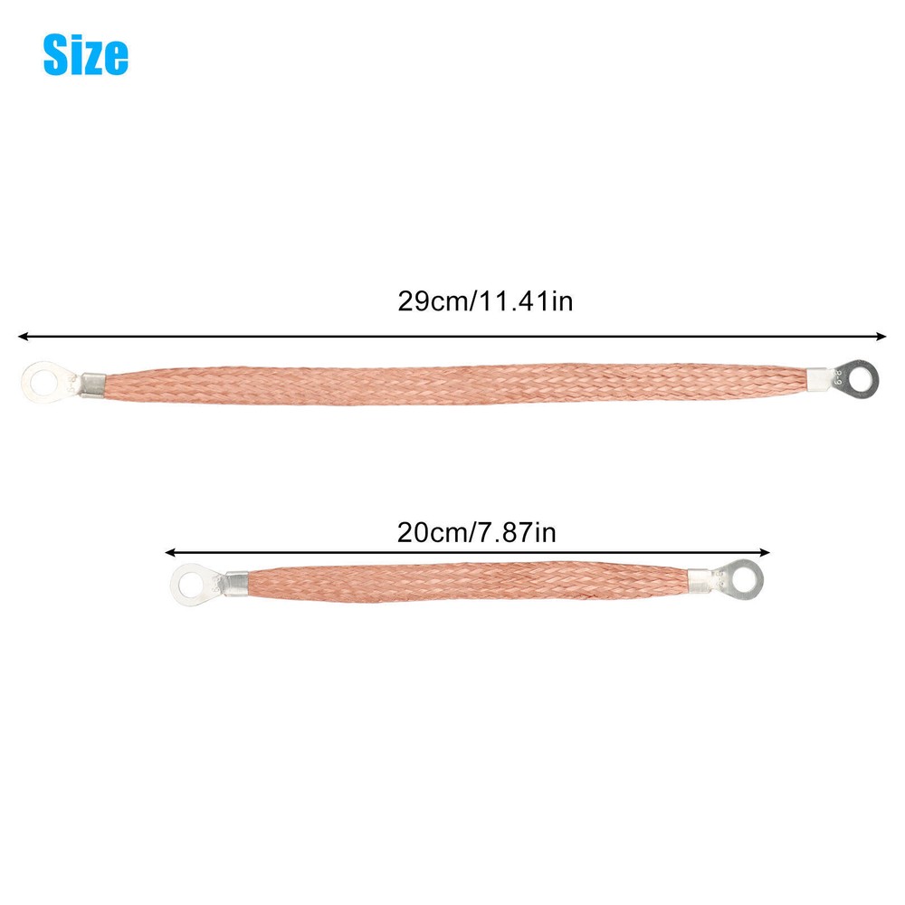 4PCS Engine Ground Strap Copper Cable Kit Car Truck Firewall Engine Body Frame