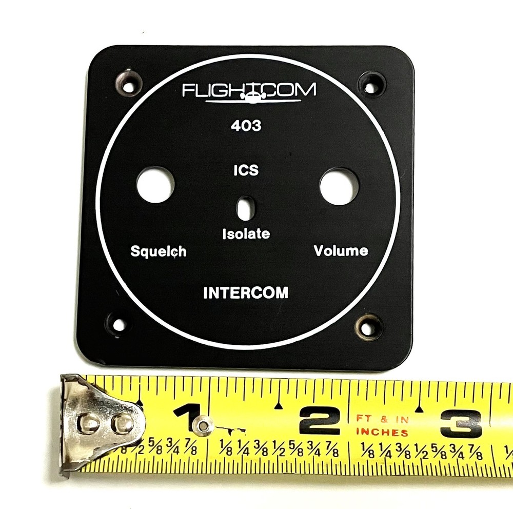 Flightcom Faceplate for 403 Intercom Square Mounting Panel Plate 2 1/2" X 2 1/2"