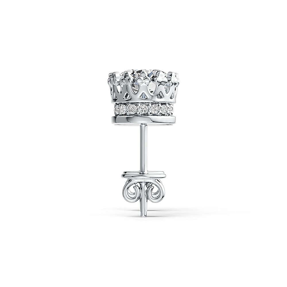 Sterling Silver Semi Mount Earrings Setting Round RD 6x6mm Stud
