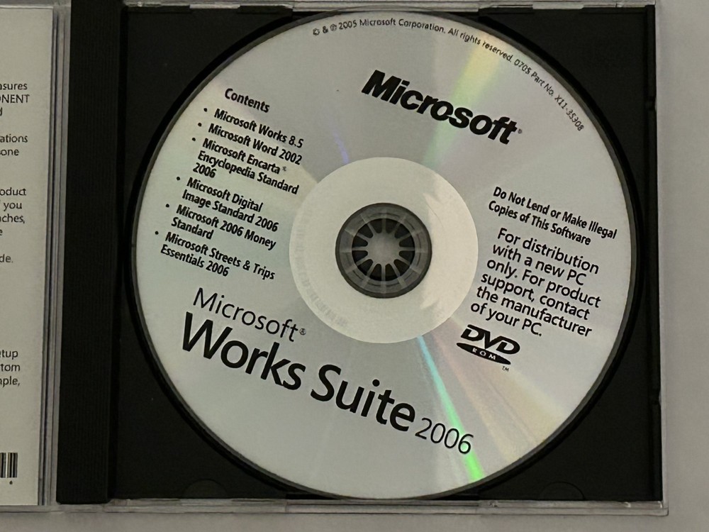 Microsoft Works Suite 2006 PC DVD ROM Software USED PREOWNED