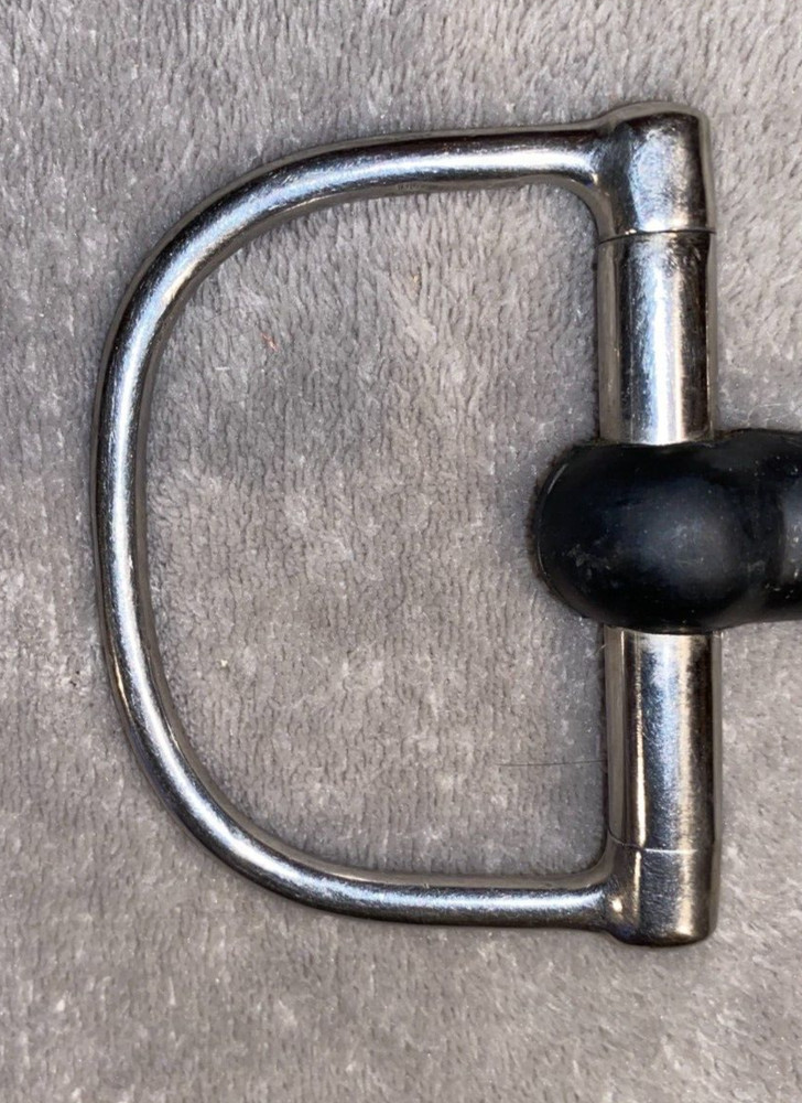 4 3/4'' BLACK RUBBER SNAFFLE ENGLISH DEE BIT