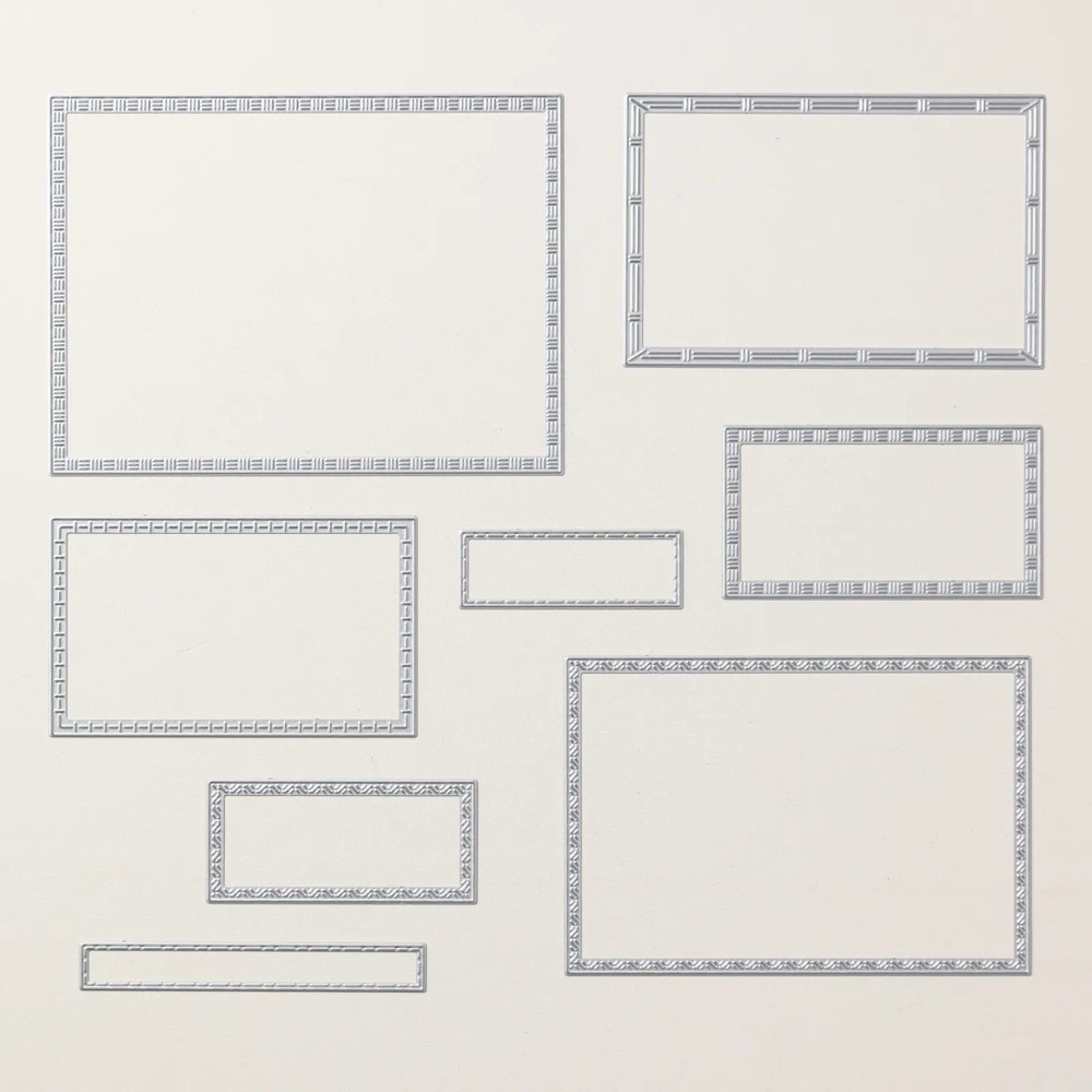 Stampin Up Textured Notes Dies - NEW - 8 Sizes