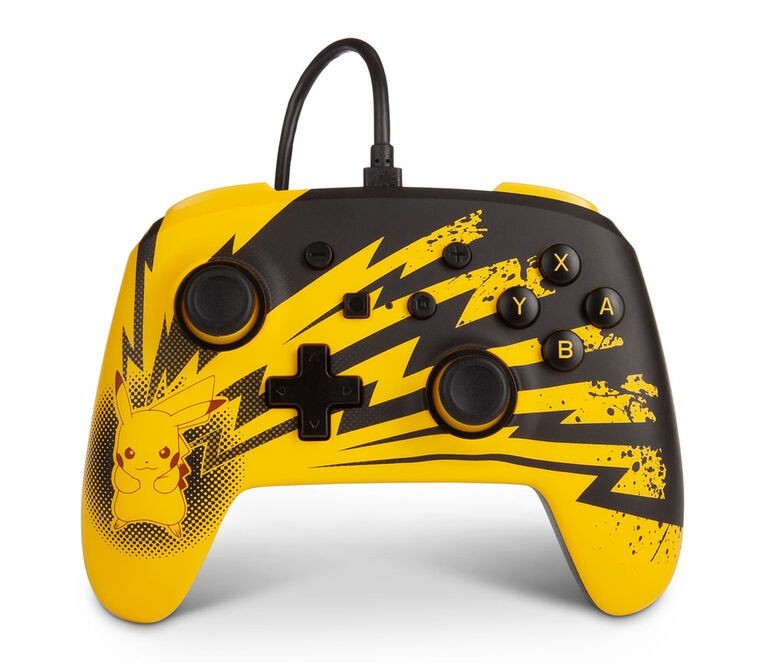 NEW PowerA Enhanced Wired Controller Pikachu Lightning for Nintendo Switch