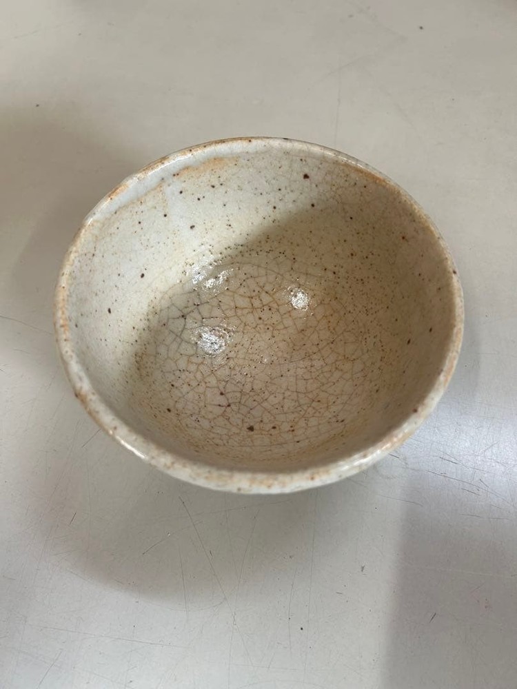 Tea Utensils Ceramic with white and brown spots