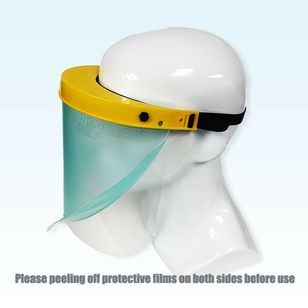 Reusable Safety Clear Face Shield with Protective Brow Guard - ANSI/CE Certified