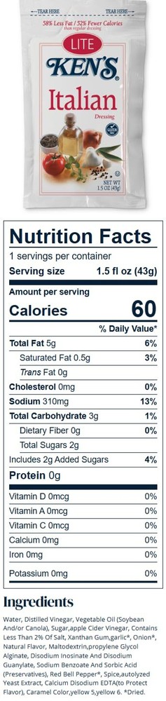 20 Count | Salad Dressing Packets | Individual Single Serve Salad Dressing
