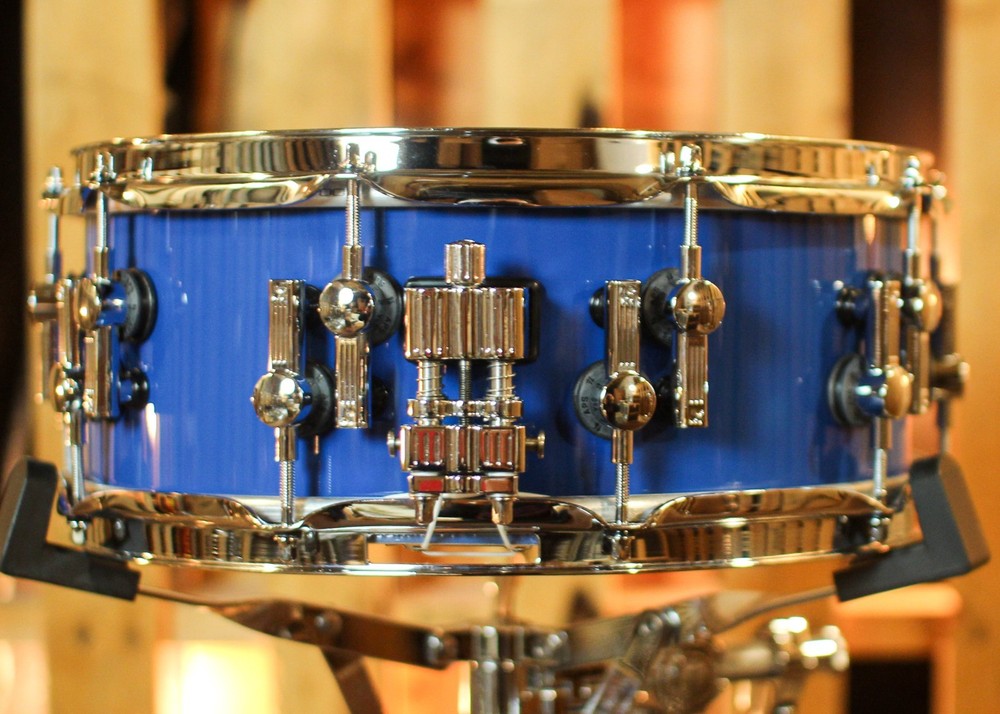Sonor 14x5.5 SQ2 Thin Birch Solid Blue High Gloss Snare Drum
