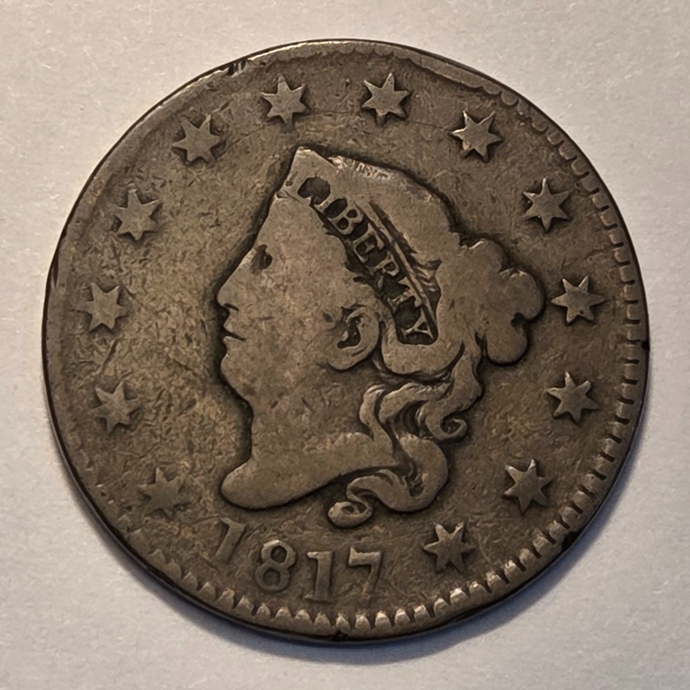 #2 Nicer Low Mintage 1817 Coronet Head Large Cent