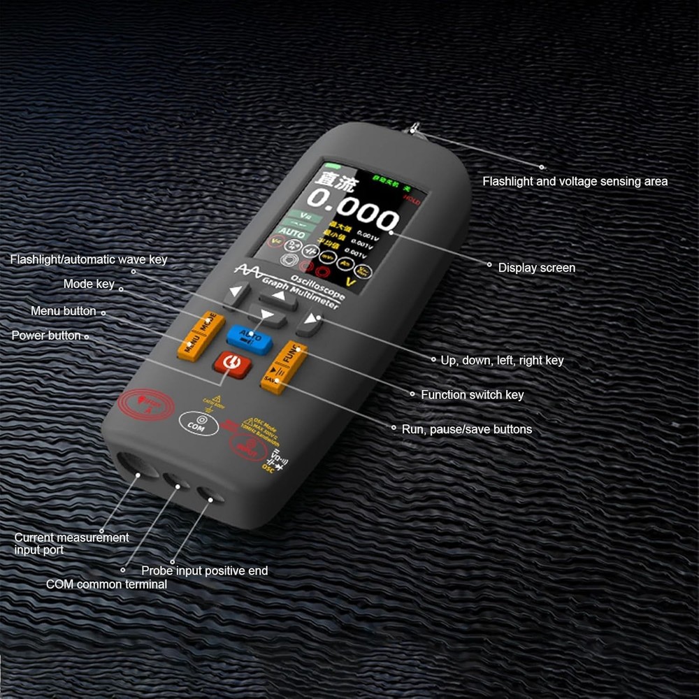 BSIDE Digital Oscilloscope Multimeter Handheld Current Voltage Ohm Diode Tester