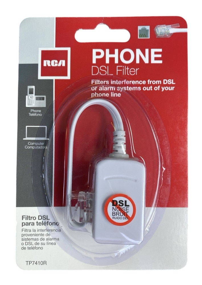 RCA DSL & Phone or Security System DSL Line Filter TP7410R
