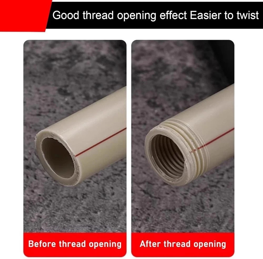 2Pcs 1/2'' 3/4'' Water Pipe Threading Tool Integrated Internal & External Pipe