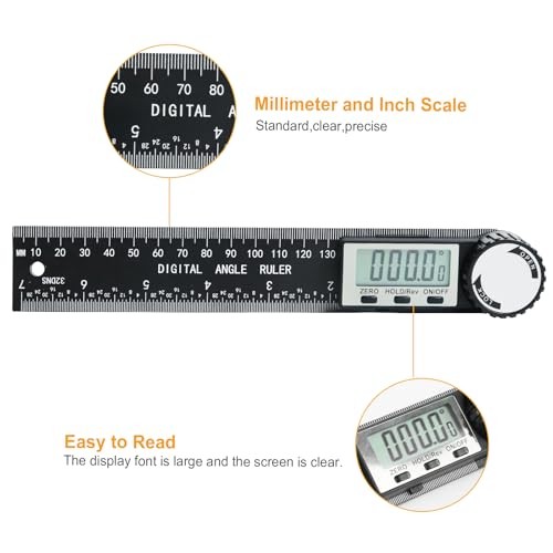 Third Generation Protractor Angle Finder, Digital Angle Ruler with