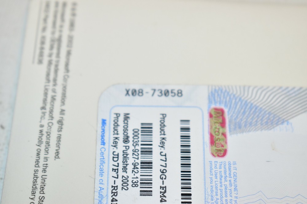 IBM Microsoft Office XP Professional w/ Publisher 2002 - 3 Disc Set