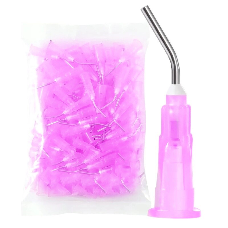Dental Prebent Needle Tips Acid Etch Flow for Irrigation Dispensing Syringe Tip