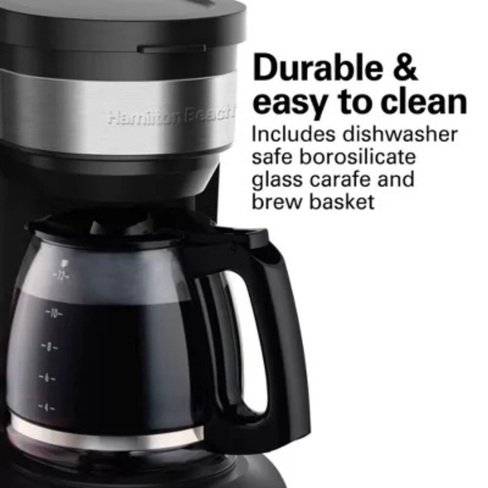 12 Cup Programmable Coffee Maker - Black - 46290: Drip Coffee Machine