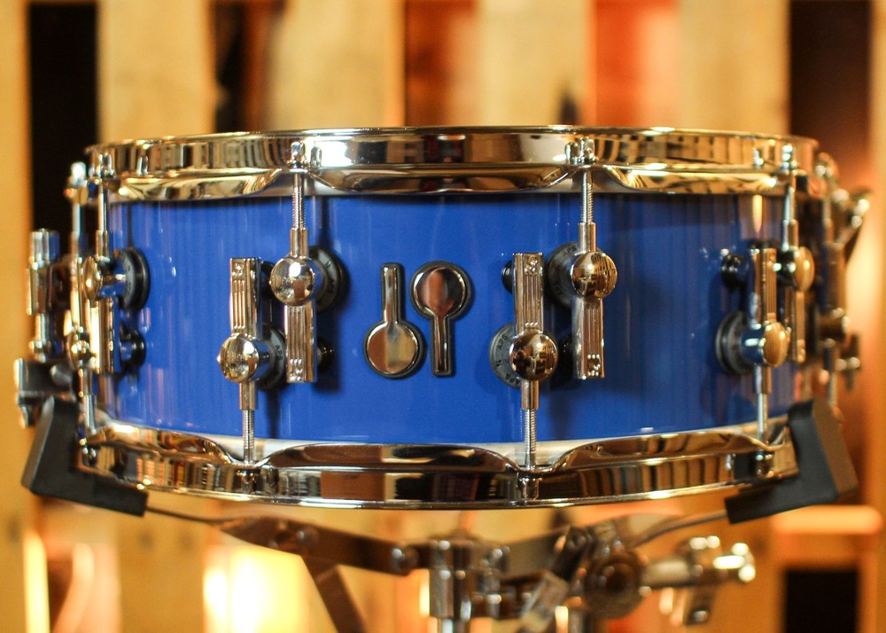 Sonor 14x5.5 SQ2 Thin Birch Solid Blue High Gloss Snare Drum