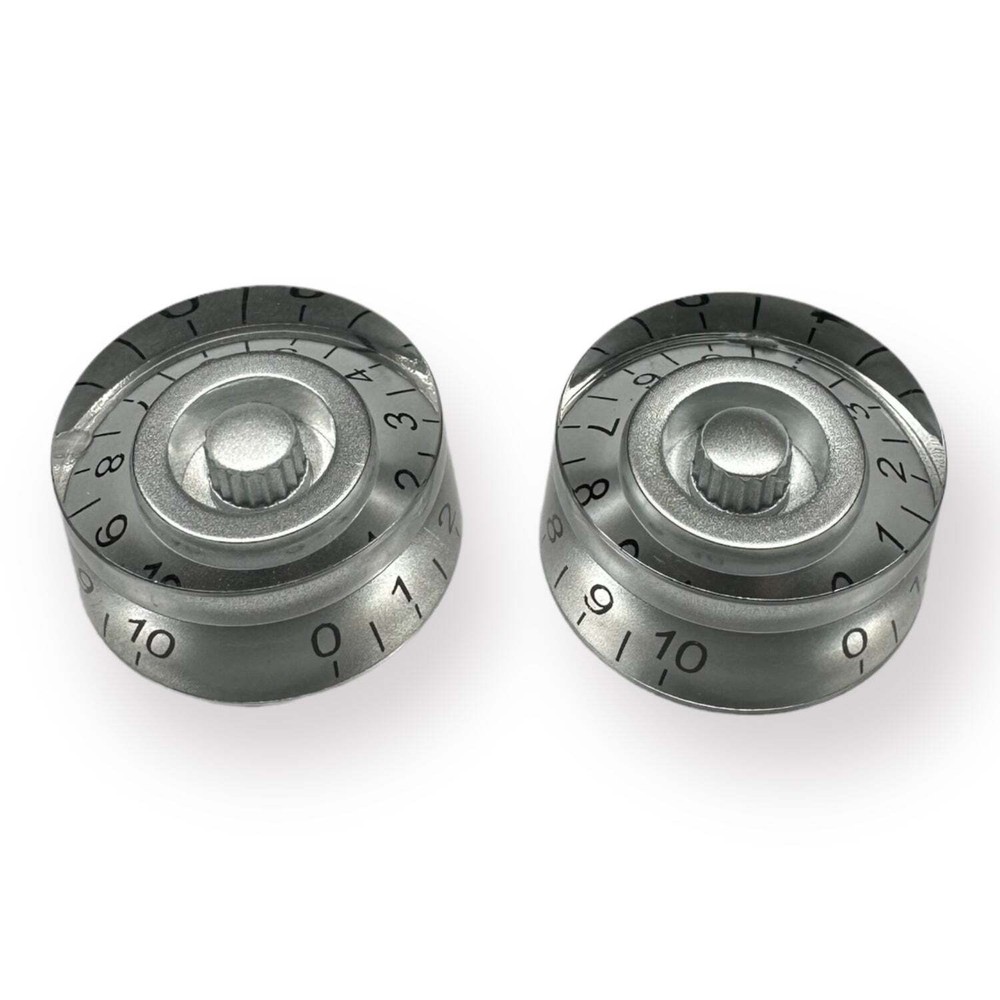 AxLabs Silver Speed Knobs With Black Font - 2 Pack