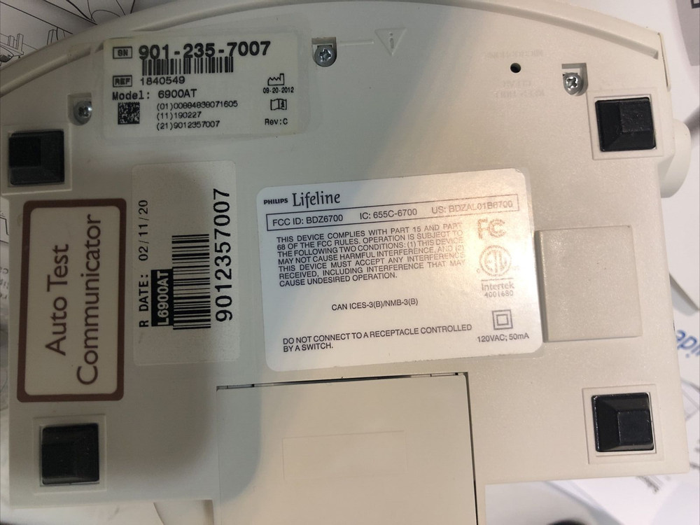 Philips Lifeline Wireless Communicator Equipment Model# 6900AT ~ Open Box