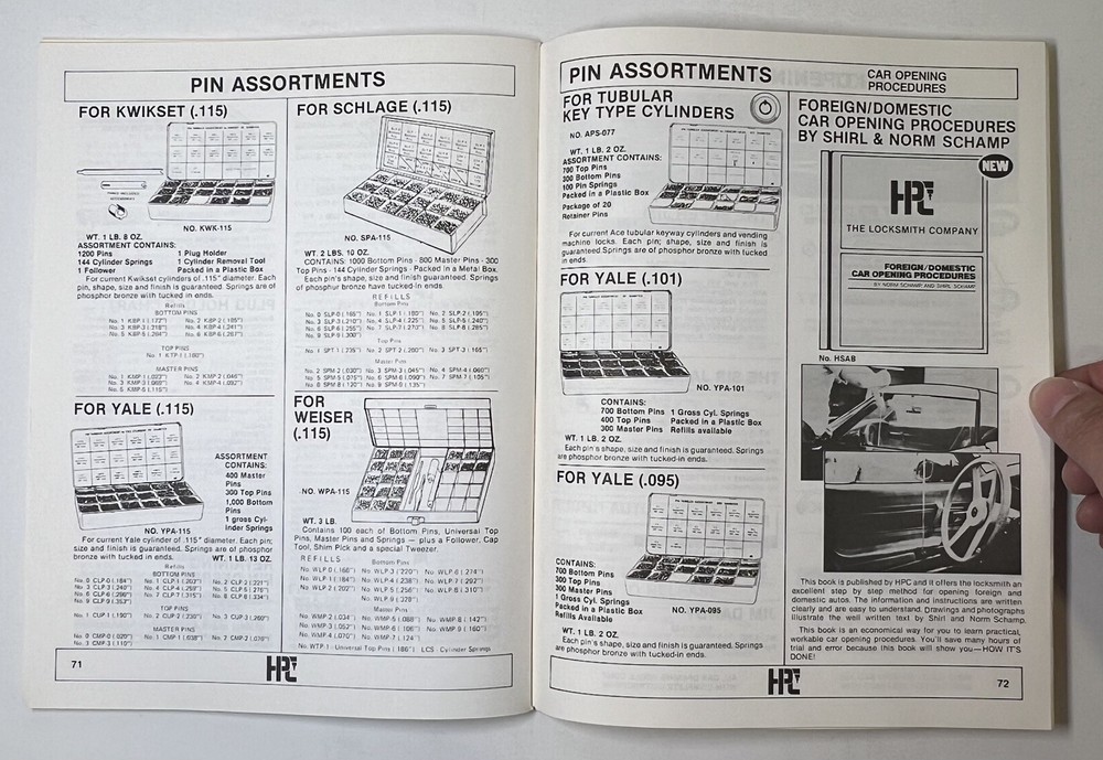 HPC INC Product Catalog #707 from Chicago, IL - Dated 1984