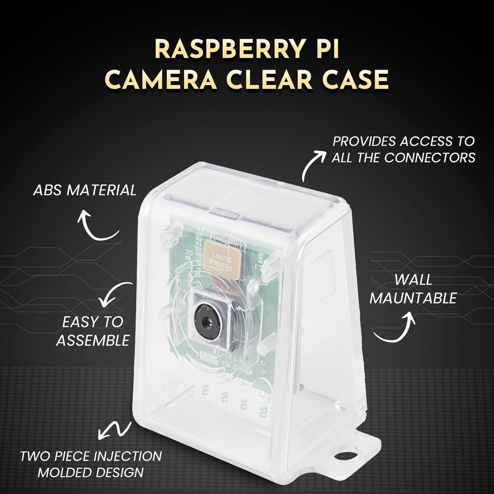 Lightweight & Protective Raspberry Pi V2 Camera Case - Assemble in 30 Seconds