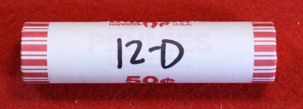 2012-D Lincoln Shield Cent Penny 50 Coin roll UNC rolls