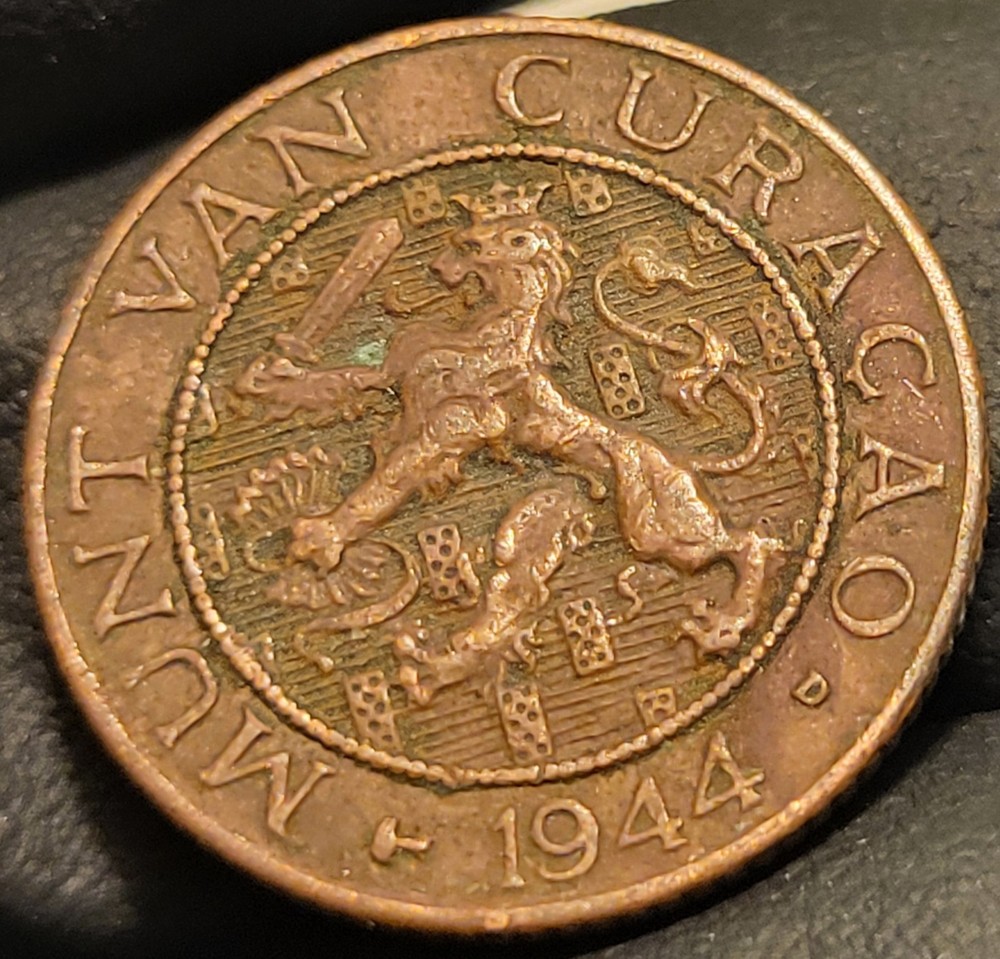 1944 Netherlands Curacao 1 Cent!