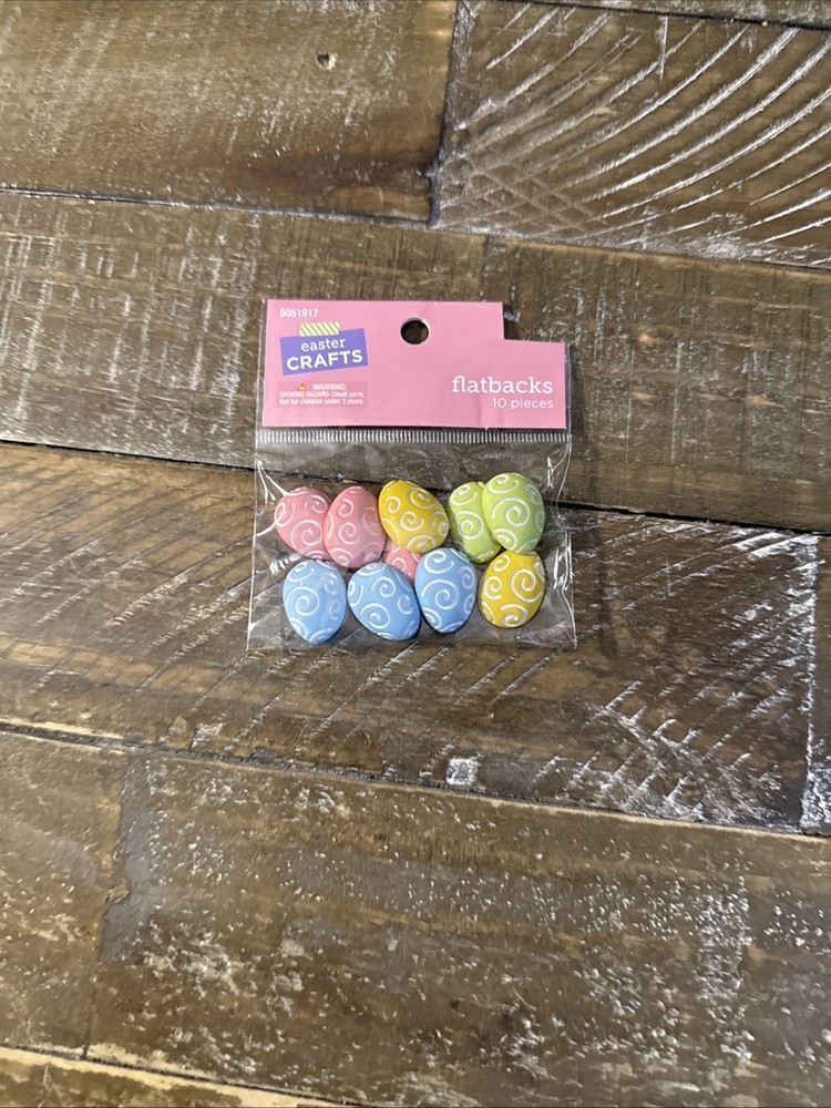 EASTER CRAFTS EASTER EGG FLATBACKS 10 PCS CERAMIC EASTER EGGS 3D